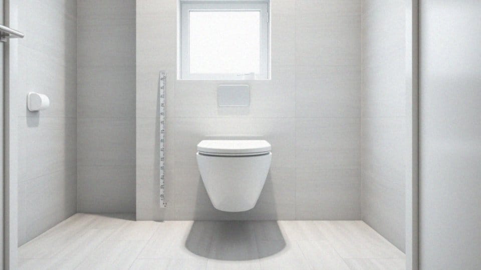 Jakie są minimalne wymiary dla miski WC w odniesieniu do ściany?