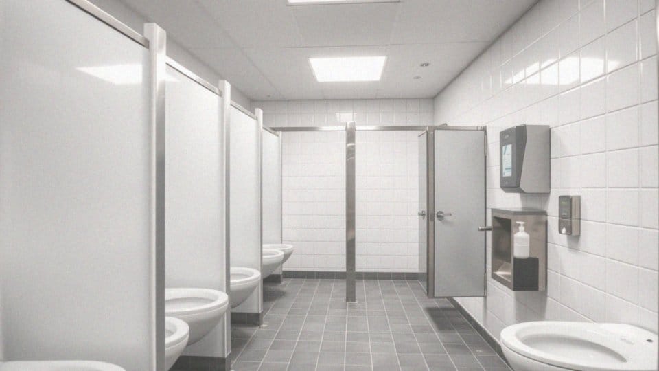 Jakie są przepisy dotyczące wymiarów toalet publicznych?